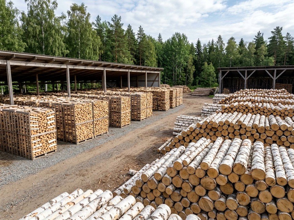 Кругляк берёзовый для распила в Лыткарино